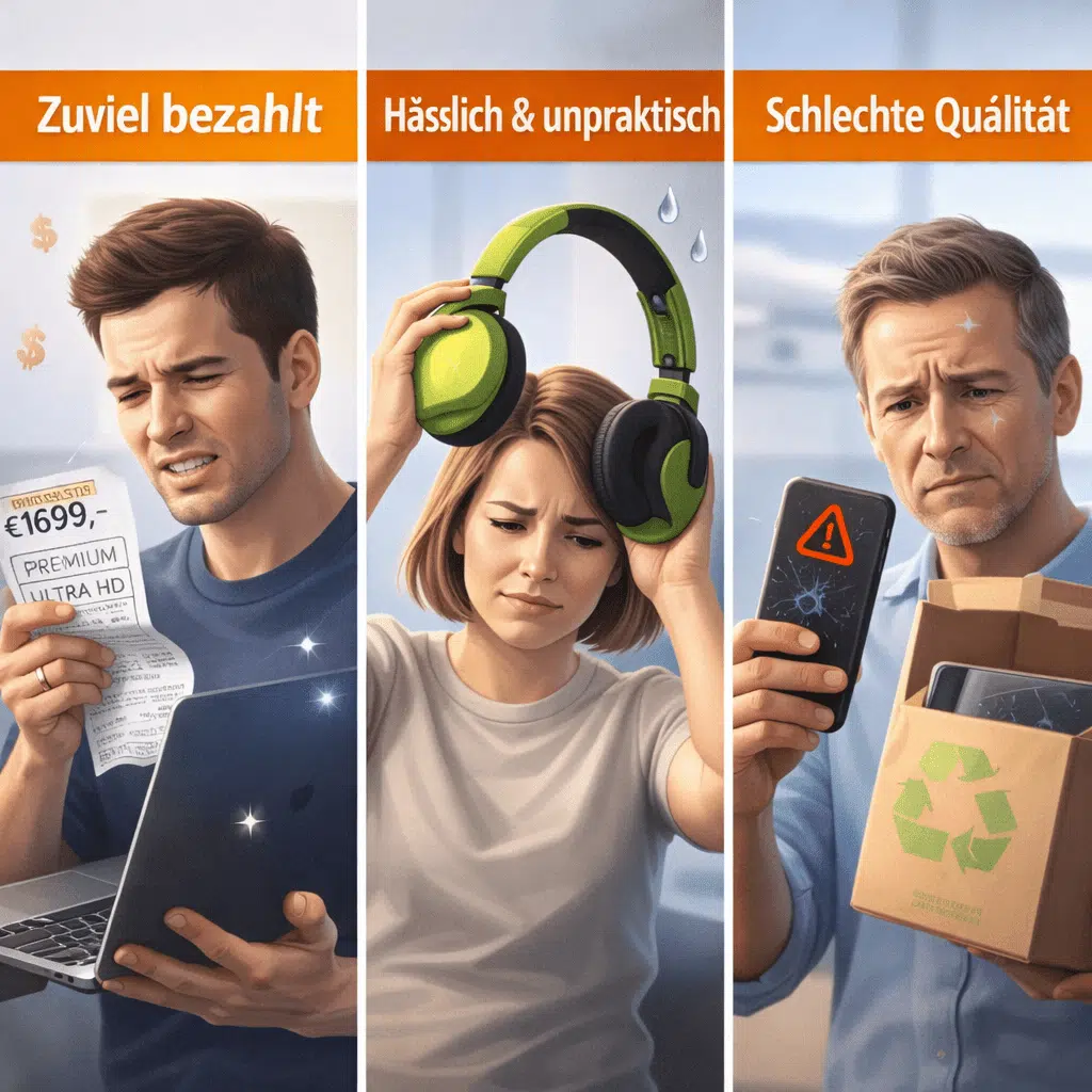 Typische Technik-Fehlkäufe – zu viel bezahlt, hässlich und unpraktisch sowie schlechte Qualität bei Technik