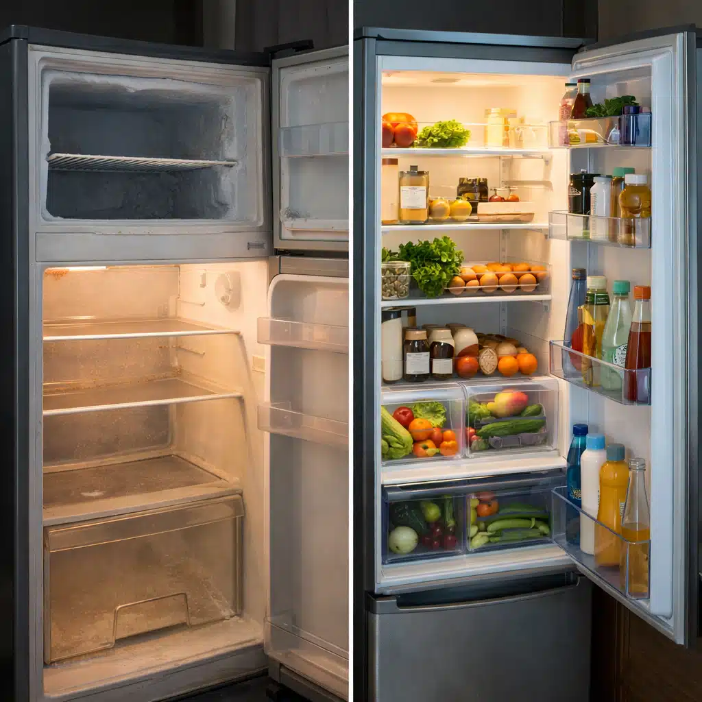 alter und moderner Kühlschrank Vergleich Energieverbrauch Haushalt Strom sparen